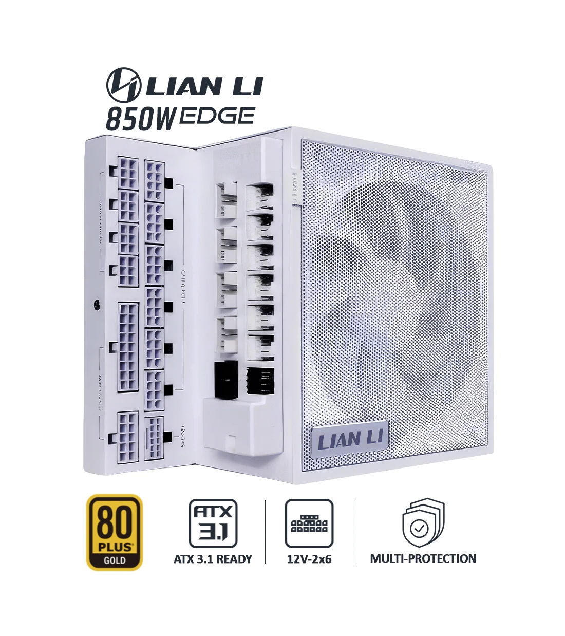 پاور 850 وات لیان لی EDGE 850 UK White Full Modular