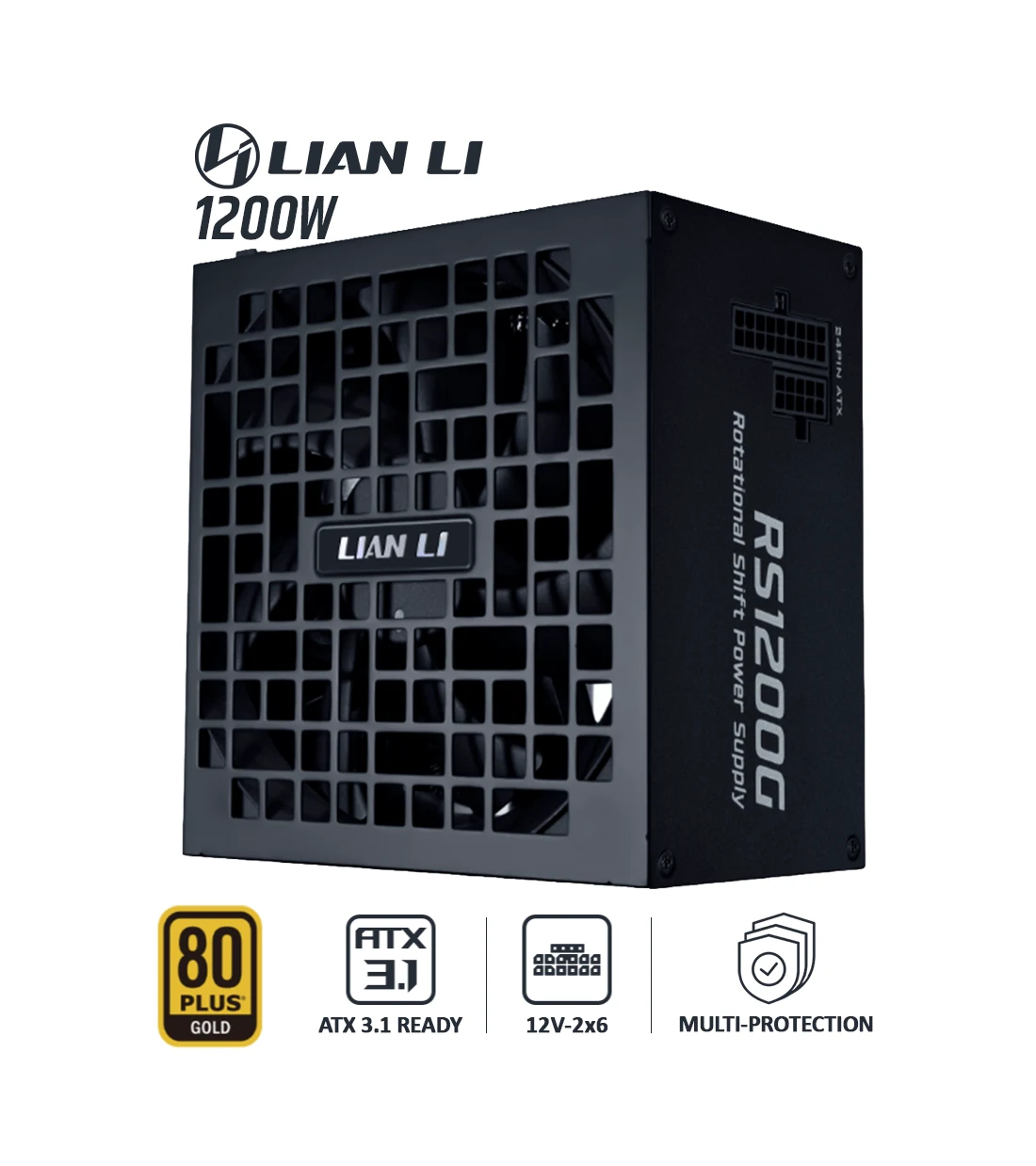 پاور 1200 وات لیان لی RS Gold 1200 Black Full Modular به همراه هاب