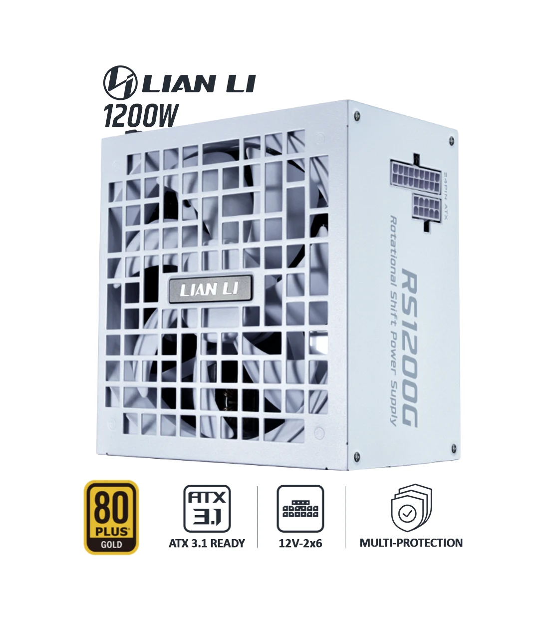 پاور 1200 وات لیان لی RS Gold 1200 White Full Modular به همراه هاب