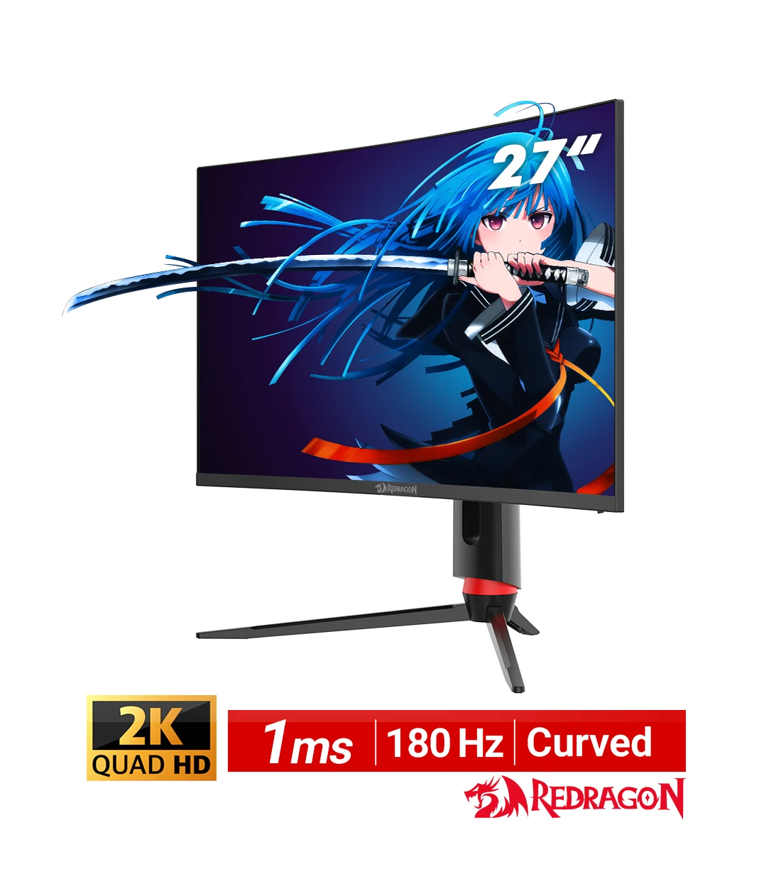 مانیتور گیمینگ 27 اینچ خمیده ردراگون GMQ2712RVC