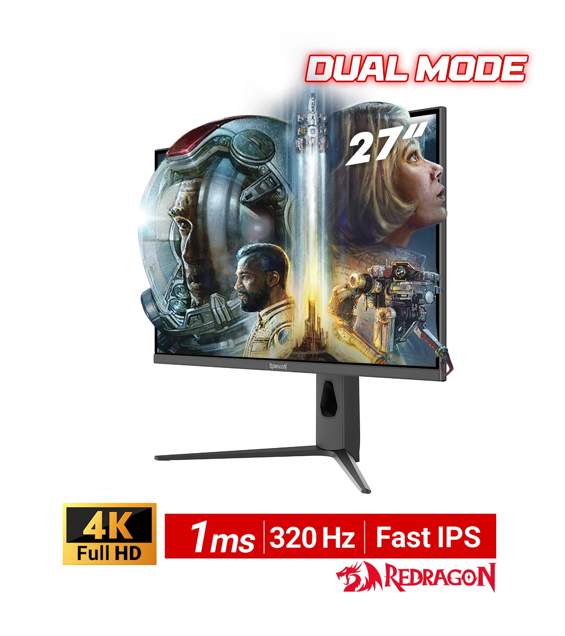 مانیتور گیمینگ 27 اینچ ردراگون GMU2781SUC Dual Mode
