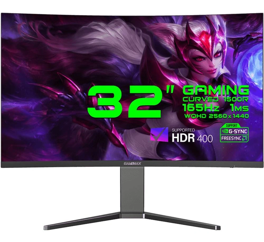  GameMax GMX32C165Q 32 inch WQHD HDR Curved Monitor