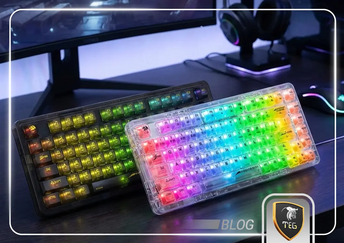 کیبورد شیشه ایی ردراگون ELF PRO K649